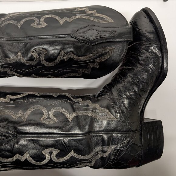 Rare El Dorado Vintage Pre-Ban Black Anteater Boots 10.5D - Picture 7 of 12